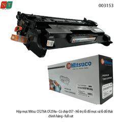 Hộp mực Mitsuco CF276A / CF259A – Có chip 057 / 76A – Hỗ trợ lỗ đổ mực & đổ thải – Full VAT