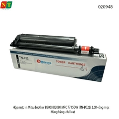 Hộp mực in Mitsuco Brother TN-B022 B2000 B2080 MFC 7715DW – ống mực 2.6K – trắng đen – full VAT