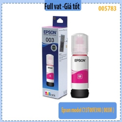 Mực in dùng cho máy in phun Epson model C13T00V398 (003M) – Màu đỏ Magenta – Mực in full Epson 003 chính hãng