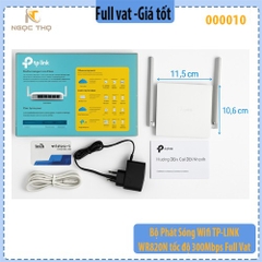 Router Wi-Fi TP-Link TL-WR820N – WiFi TP-Link Chuẩn N 300Mbps – 2 Ăng-ten 5dBi – Hỗ Trợ IPTV, Mạng Khách