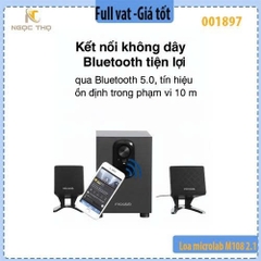 Loa Vi Tính Microlab M108 2.1 – Công Suất 11W RMS – Bass Ấm, Âm Thanh Trung Thực – Hàng Chính Hãng – Full VAT