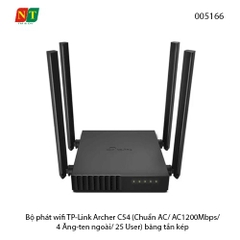 Bộ phát wifi Router Wi-Fi TP-Link Archer C54 – AC1200 Dual Band (300 + 867 Mbps) – 4 ăng-ten, MU-MIMO – Chính hãng