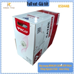 Dây mạng WINCAP CAT6e UTP VN24 – Đồng Nguyên Chất – 305M – Màu Trắng – Chính Hãng – Full VAT (giá theo m)