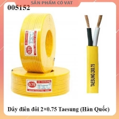 Dây điện đôi 2×0.75 Taesung (Hàn Quốc) ( 1 cuộn = 100m ) - Giá tính theo m