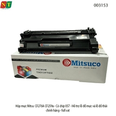 Hộp mực Mitsuco CF276A / CF259A – Có chip 057 / 76A – Hỗ trợ lỗ đổ mực & đổ thải – Full VAT