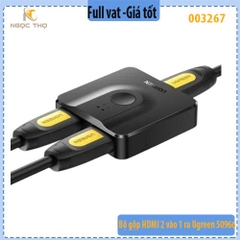 Bộ gộp HDMI 2 vào 1 ra UGREEN 50966 – bộ chuyển mạch HDMI 2×1 hỗ trợ 2 chiều (2 in 1 out / 1 in 2 out) – 4K@30Hz