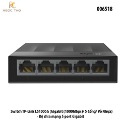 Switch TP-Link LS1005G – Bộ Chia Mạng TPlink 5 Cổng Gigabit 10/100/1000Mbps – Vỏ Nhựa – Nhỏ Gọn, Tiết Kiệm Điện