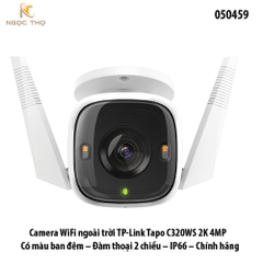 Camera WiFi ngoài trời TP-Link Tapo C320WS 2K 4MP – Có màu ban đêm – Đàm thoại 2 chiều – IP66 – Chính hãng