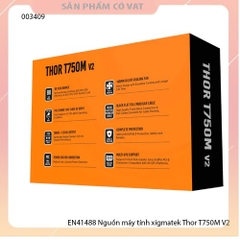 Nguồn máy tính xigmatek EN41488  Thor T750M V2 (750W, Modular, 80Plus Bronze) dây cắm rời - Chính hãng
