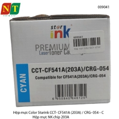 Hộp mực Starink CF541A (203A) / CRG-054C – Cyan – Có chip 203A, lỗ đổ mực – Chính hiệu | Full VAT - Có chíp