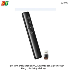 Bút trình chiếu không dây Ugreen 50654 – 2.4GHz – có laser – màu đen – chính hãng – bảo hành 24 tháng – full VAT