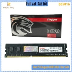 Bộ nhớ trông Ram PC Kingspec DDR3 8GB / Bus 1600 - Hàng chính hãng - full vat