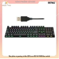 Bàn phím cơ gaming có đèn LED Lecoo KG1101 RGB blue switch - hàng chính hãng - full vat