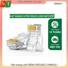 Hộp 100 đầu bấm mạng RJ45 cat5 chân đồng xịn VEGGIEG
