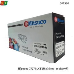 Hộp mực Mitsuco 76A CF276A CF259A Canon 057 – không chip – có lỗ đổ mực & xả thải – hàng mới 100% – full VAT