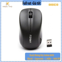 Chuột Không Dây Fuhlen A09G (Black) – Ergonomic – 2.4GHz – 1000 DPI – Chính hãng – Full VAT