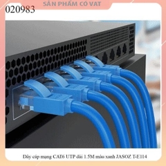 Dây cáp mạng CAT6 UTP dài 1.5M màu xanh JASOZ T-E114