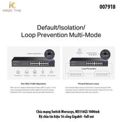 Switch Mercusys MS116GS – Bộ Chia Mạng 16 Cổng Gigabit 10/100/ 1000Mbps – Hiệu Suất Cao – Vỏ Kim Loại – Hàng Chính Hãng