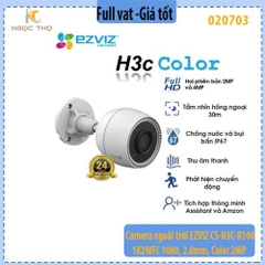 Camera Wi-Fi ngoài trời EZVIZ CS-H3C-R100-1K2WFL – 2MP 1080p, màu ban đêm, IR 30m, IP67 – Chính hãng – Full VAT – BH 24T