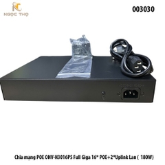 Chia mạng POE ONV-H3016PS 16 cổng Gigabit POE + 2 uplink (180W) | Switch POE ONV-H3016PS chính hãng giá rẻ