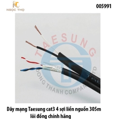 Dây mạng Taesung cat3 4 sợi liền nguồn - lõi đồng chính hãng - không nguyên cuộn - tính giá theo m