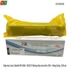 Hộp mực Starink HP 206A – W2110 (BK , màu đen , Không Chip) – Có lỗ đổ mực – Chính hiệu – Full VAT