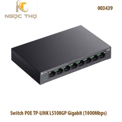 Switch chia mạng PoE TP-Link LS108GP – 8 cổng Gigabit (1000Mbps) | PoE+ 802.3af/at | PoE Auto-Recovery | Extend 250m