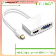 Cáp chuyển Mini Displayport sang HDMI và VGA trắng Ugreen 10427