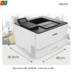 Máy in laser đen trắng Canon LBP243DW nhập khẩu  – A4 / A5, In đảo mặt, USB, WiFi  - full vat