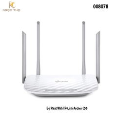 Bộ Phát WiFi TP-Link Archer C50 – Router WiFi Chuẩn AC1200 Dual Band – 4 Ăng-ten Ngoài – Sóng Mạnh - hàng chính hãng.