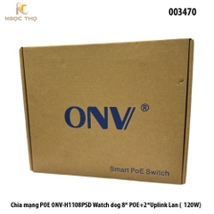 Switch PoE ONV-H1108PLS – Bộ Chia Mạng 8 Cổng 10/100Mbps – Chuẩn IEEE 802.3af/at – Vỏ Thép – Hàng Chính Hãng