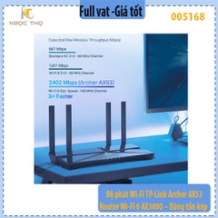 Bộ phát Wi-Fi TP-Link Archer AX53 – Router Wi-Fi 6 AX3000 – Băng tần kép – Gigabit MU-MIMO – EasyMesh – Chính hãng