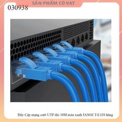 Dây Cáp mạng cat6 UTP dài 10M màu xanh JASOZ T-E118 hãng
