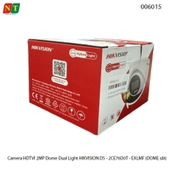 Camera Hikvision DS-2CE76D0T-EXLMF – Dome HDTVI 2MP – Smart Hybrid Light – Vỏ kim loại – IR 20m – Chính hãng – Full VAT