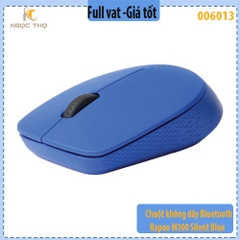 Chuột không dây Bluetooth Rapoo M100 Silent Blue – 2.4GHz + Bluetooth 4.0 – Silent Click – Hàng chính hãng – Full VAT