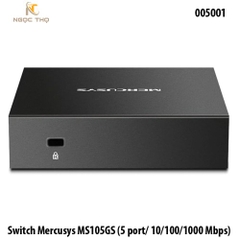Chia mạng Mercusys MS105GS (5 poSwitch Chia Mạng Mercusys MS105GS – 5 Cổng Gigabit 10/100/1000 Mbps – Vỏ Kim Loại