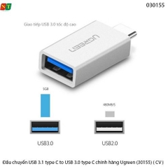 Đầu chuyển đổi USB Type-C to USB 3.0 OTG Ugreen 30155 – chính hãng – full VAT