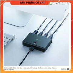 Bộ chia USB máy in 4 vào 1 Ugreen 30346 – 4 máy tính dùng chung 1 máy in – USB 2.0 – chính hãng – full VAT