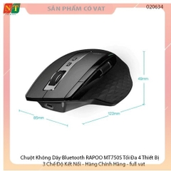 Chuột Không Dây Bluetooth RAPOO MT750S Tối Đa 4 Thiết Bị 3 Chế Độ Kết Nối - Hàng Chính Hãng