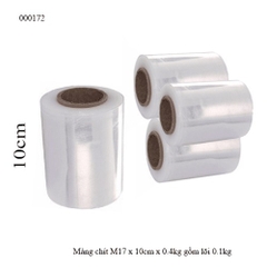 Màng chít M17 x 10cm x 400g gồm lõi 0.1kg - Màng PE co 10cm – 400g | Dẻo dai, bám dính tốt | Quấn kiện hàng – Full vat