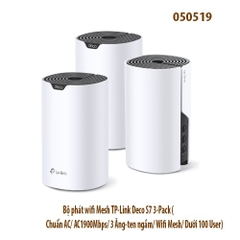 Bộ Phát Wi-Fi Mesh TP-Link Deco S7 (3-Pack) – Chuẩn AC1900Mbps – 3 Ăng-ten Ngầm – Hỗ Trợ Dưới 100 thiết bị