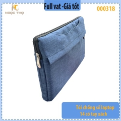 Túi chống sốc Laptop 14" có tay xách – Xanh Navy – Gọn đẹp, lịch lãm – Zin – Full VAT