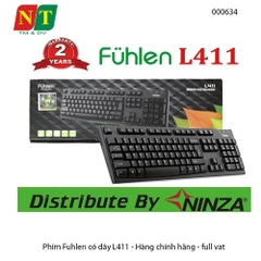 Bàn phím Fuhlen L411 – Có dây USB – Thiết kế ergonomic, chống nước – Chính hãng – Full VAT