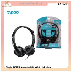 Tai nghe RAPOO H100 màu đen Kết nối: 2 x Jack 3.5mm - hàng chính hãng - full vat