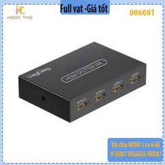 Bộ Chia HDMI 1 Ra 4 Veggieg V-HD07 – 4K@30Hz – Vỏ Kim Loại – Hàng Chính Hãng – Full VAT