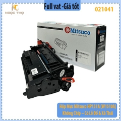 Hộp Mực Mitsuco HP151A (W1510A) – Không Chip – Có Lỗ Đổ & Xả Thải – Dùng Cho HP Pro 4003 / 4103 – Bản In Đậm Nét