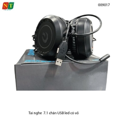 Tai nghe Gaming 7.1 LED 7 màu – USB – Chụp tai da êm – Dây bọc dù 2m – Chuyên phòng net – BH 6 tháng - full vat