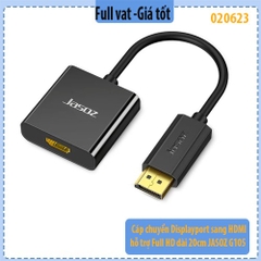 Bộ chuyển đổi – Cáp chuyển DisplayPort sang HDMI hỗ trợ Full HD 20cm JASOZ G105 (có chipset) – Chính hãng – Full VAT