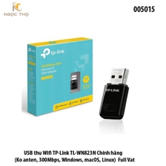 USB Thu WiFi TP-Link TL-WN823N – 823N - Chuẩn N 300Mbps – Mini Nhỏ Gọn – Không Ăng-ten – Hỗ Trợ Windows/macOS/Linux