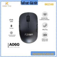 Chuột không dây Fuhlen A06G – Nano 2.4GHz – 1000 DPI – Ergonomic – Màu đen - chính hãng - full vat
